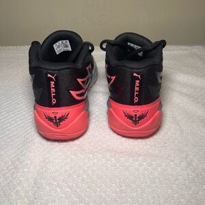 Puma Kids Melo Basketball Sneakers - Black & Bright Pink